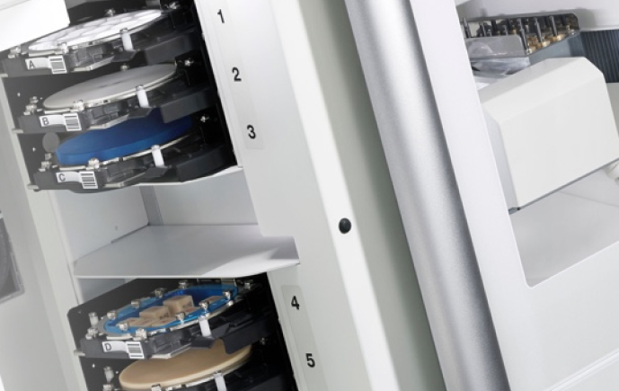 ArgenZ Zirconia milling discs in Roland Dental Milling Machine Disc Changer