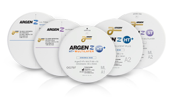 ArgenZ HT+ Multilayer, ArgenZ HT+ Zirconia, ArgenZ Anterior Zirconia, ArgenZ ST Multilayer Zirconia, ArgenZ Ultra Zirconia milling disc