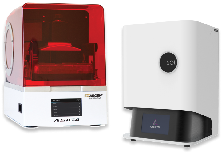 Asiga and Ackuretta 3D printers